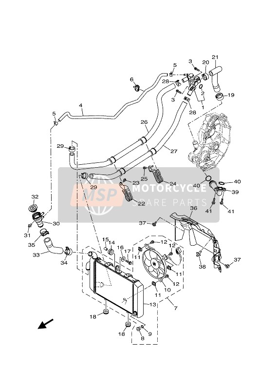 Yamaha XMAX 300 2020 Termosifone & Tubo per un 2020 Yamaha XMAX 300